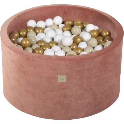 Afbeelding van Ballenbak inclusief 300 ballen Marsala Rood Ballenbakje.nl Wit Beige Goud
