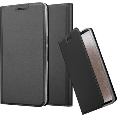 Afbeelding van Cadorabo Hoesje geschikt voor Huawei Google NEXUS 6P in CLASSY ZWART Beschermhoes met magnetische sluiting, standfunctie en kaartvakje Book Case Cover Etui