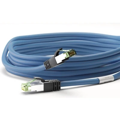 Afbeelding van LogiLink CQ8026S RJ45 Netwerkkabel, patchkabel CAT 8.1 S/FTP 0.50 m Blauw Halogeenvrij 1 stuk(s)