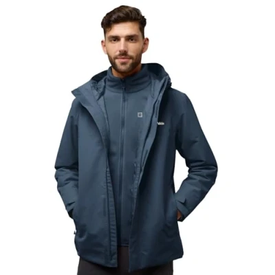 Afbeelding van Jack Wolfskin Altenberg 3IN1 Regenjas, Heren, Maat: Small, Midnight sky