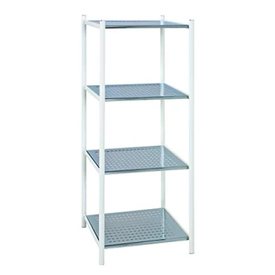 Afbeelding van Rek Ayven 4 legplanken wit/grijs
