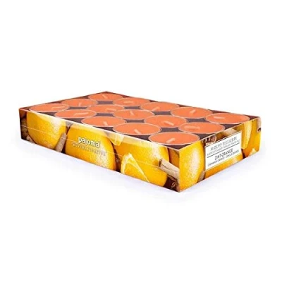 Afbeelding van pajoma® Theelichtjes met kaneelgeur, 30 stuks, in aluminium etui, brandduur ca. 4 uur, hoogte 1,5 cm, diameter 3,5 premium kwaliteit, voor
