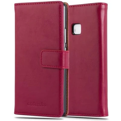 Afbeelding van Cadorabo Hoesje geschikt voor Huawei P9 LITE 2016 / G9 in WIJN ROOD Beschermhoes met magnetische sluiting, standfunctie en kaartvakje Book Case Cover Etui