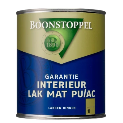 Afbeelding van Boonstoppel Garantie Interieur Lak Mat PU/AC 1 Liter op Kleur