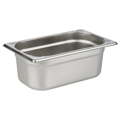 Image de APS 81404 Récipient GN 1/4, acier inoxydable gastronorme, dimensions 265 x 160 mm/hauteur 100 mm/volume 2,8 litres