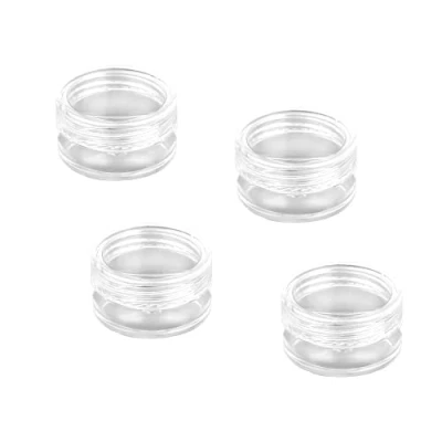 Afbeelding van 4 stuks lege blikjes voor crème, cosmetica, reismonsters, lippenbalsem, lotion, crème