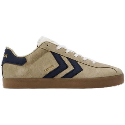 Afbeelding van hummel Diamant LX E SD 226231 8173 retro suède indoor sneakers beige/zwart, Beige, 36 EU