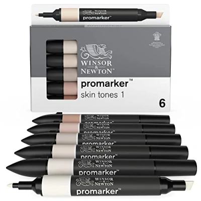 Image de Set de 6 marqueurs Promarker Winsor et Newton Tons chair 1