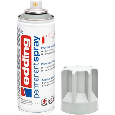 Afbeelding van Verfspuitbus edding 5200 permanent spray mat dlichtgrijs