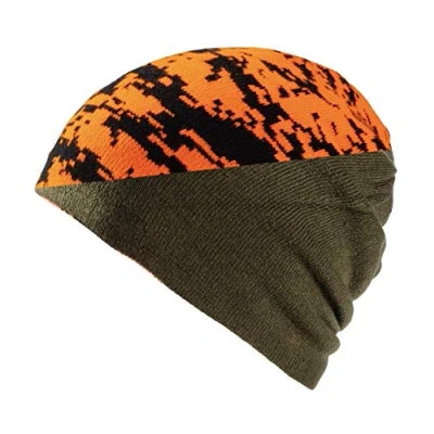 Afbeelding van K &amp; S Omkeerbare jachtmuts oranje/olijfgroen zichtbaarheid maaljacht oranje camo / olijfgroen, één maat