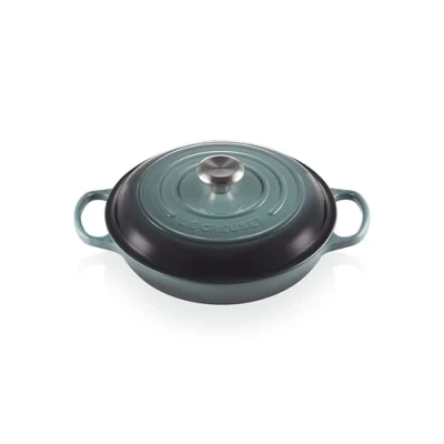Afbeelding van Le Creuset Signature kookpan van geëmailleerd gietijzer, rond, Ø 26 cm, 2 l, 4,205 kg, Ocean, 21180263602430