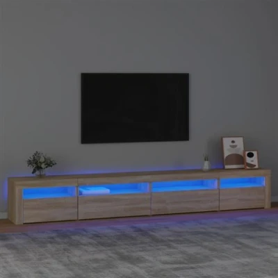 Afbeelding van vidaXL Tv meubel met LED verlichting 270x35x40 cm sonoma eikenkleurig