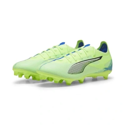 Image de PUMA Chaussures de football Ultra 5 Match Fg/Ag unisexes, Fizzy Blanc Bluemazing, 40.5 EU