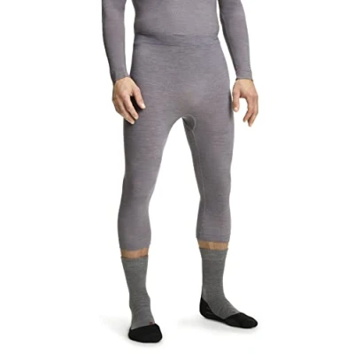 Afbeelding van FALKE heren 3/4 tights Wool Tech Light thermobroek grijs (grey heather) Maat: L