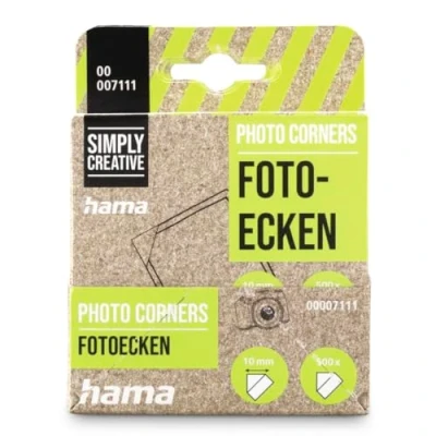 Afbeelding van Hama Zelfklevende stippen dispenser met 500 fotohoeken, diameter 10 mm, papier/viscose, transparant