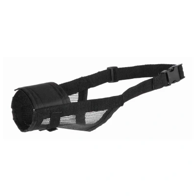 Afbeelding van Trixie Muilkorf Polyester Met Gaas Inzet Zwart S M 18 39 CM (407264)