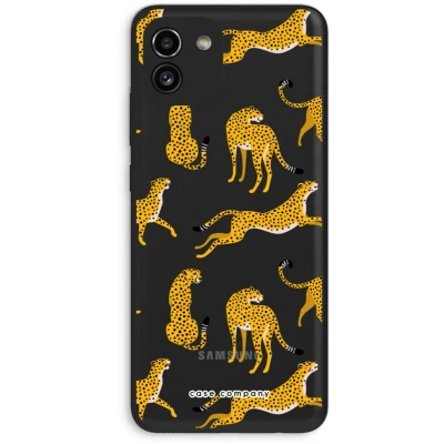 Afbeelding van Case Company® hoesje geschikt voor Samsung Galaxy A03 Luipaard Soft Cover Telefoonhoesje Bescherming aan alle Kanten en Schermrand