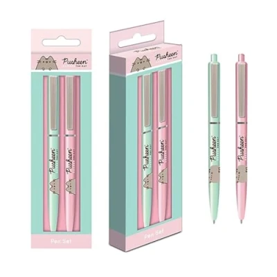 Afbeelding van Pusheen 2 stuks balpen (botanisch patroon) officieel product