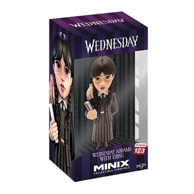 Image de Figurine Minix Séries TV Mercredi Addams avec La Chose 12 cm