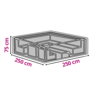 Afbeelding van Loungesethoes (250 x 250 75 cm, PP)