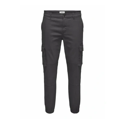 Afbeelding van ONLY &amp; SONS Onscarter Life Cuff 0013 Noos cargobroek voor heren, Grijs gestreept