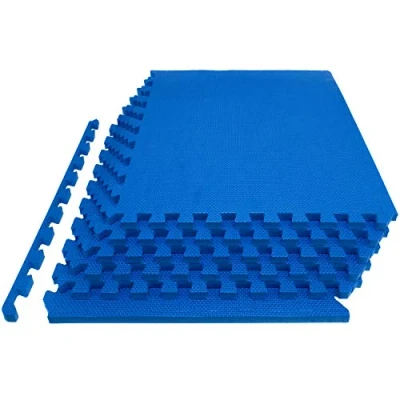 Image de ProsourceFit Tapis d&#039;exercice puzzle extra épais de 1,9 cm et 2,5 cm, carreaux emboîtables en mousse EVA pour protection sol d&#039;entraînement rembourré équipement maison salle sport