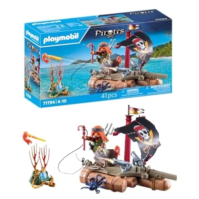 Image de Playmobil Pirates 71794 Pirate avec radeau flottant et trésor