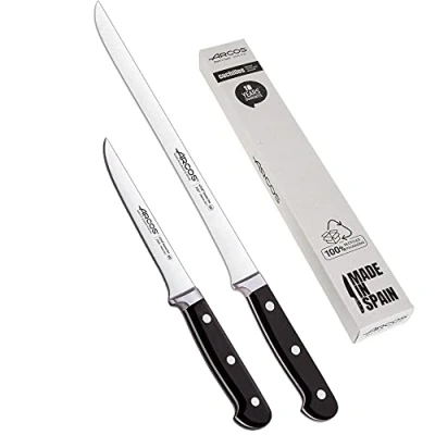 Afbeelding van Arcos Set van 2 professionele hammessen 250 mm en uitbeenmes (140 mm)