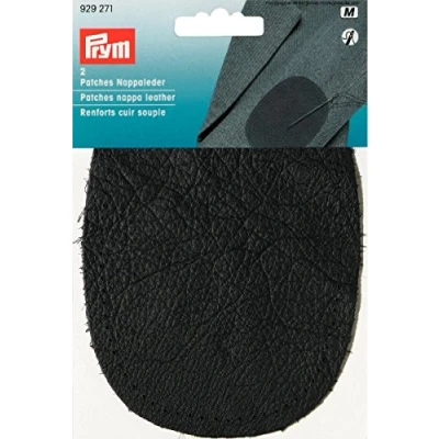 Afbeelding van Prym Nappa lederen patches om op te naaien, 14 x 10 cm, donkergrijs
