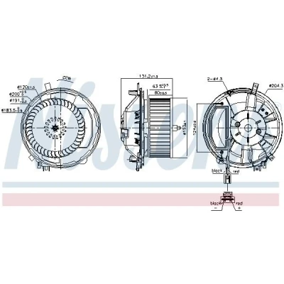 Afbeelding van NISSENS 87527 Interieurventilator Zonder weerstand VOLKSWAGEN: Golf 7, Sportsvan, 7 Variant