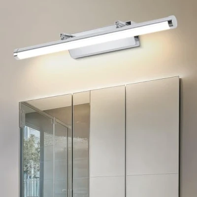 Afbeelding van Dehobo Led badkamerspiegellamp, 42 cm, 9 W, met schakelaar, IP44, wandverlichting, neutraal wit, 4000 K, 730 lm, voor badkamer, badkamerspiegel, make uplamp