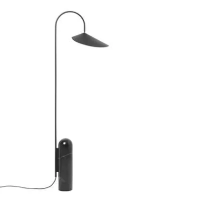Afbeelding van ferm LIVING Arum Vloerlamp Black
