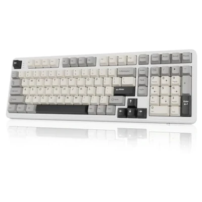 Afbeelding van ATTACK SHARK X98 Mechanisch Gaming Toetsenbord, Bedrad/Draadloos, 102 Toetsen met Nummer, BT 5.0/2.4G/USB C Tri Mode, Gasket Switch Lineaire Hot Swap, RGB achtergrondverlichting, Batterij 4000 mAh