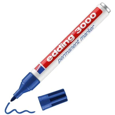 Afbeelding van Viltstift edding 3000 rond 1.5 3mm blauw blister à 1 stuk
