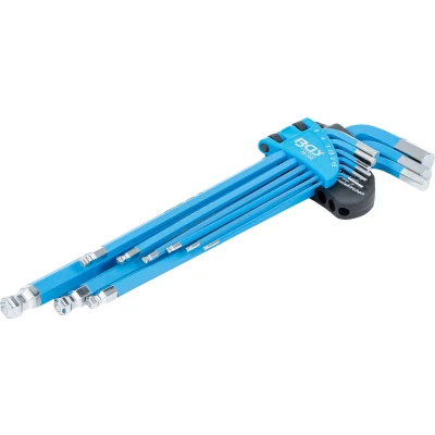 Afbeelding van BGS Stiftsleutelset extra lang binnenzeskant met kogelkop 1,5 10 mm 9 delig