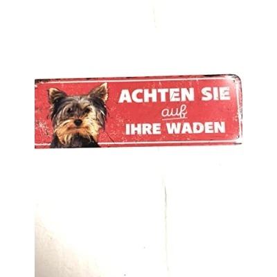 Afbeelding van D&amp;d Home Waakbord Hond Waarschuwingsbord Terrier De 40x13x0,3cm Rood 1st