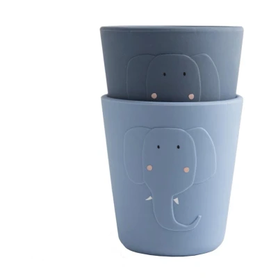 Afbeelding van Trixie Siliconen beker 2 pack Mrs. Elephant