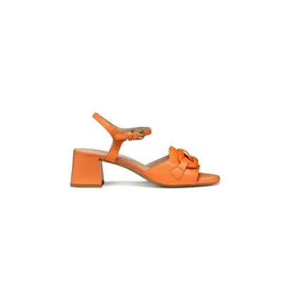 Afbeelding van Geox D NEW Eraklia Sandalen met hoge hak, Dames, Maat: 40, Orange Leer