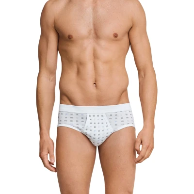 Afbeelding van 5=4 Schiesser slip wit motief 2 pack 5