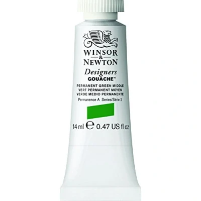 Afbeelding van WINSOR &amp; NEWTON Designers Gouache, 14 ml, groen, medium