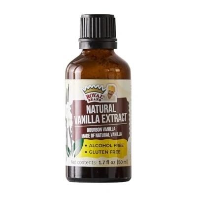 Image de Extrait de vanille pure Madagascar Bourbon Variété / non alcoolisée, d&#039;origine durable et éthique, 50 ml Halal Bouteille en verre