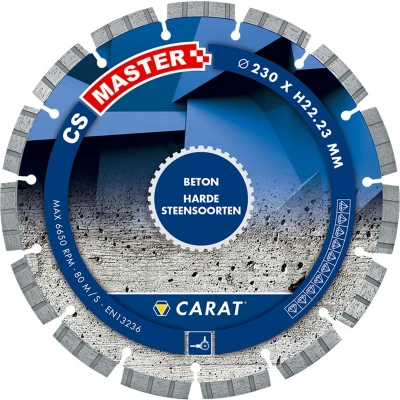 Afbeelding van Carat Diamant Zaagblad Beton CS Master 230 Mm Voor Haakseslijper