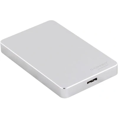 Afbeelding van Q Connect KF18084 draagbare externe harde schijf (2 TB, met USB kabel) zilverkleurig