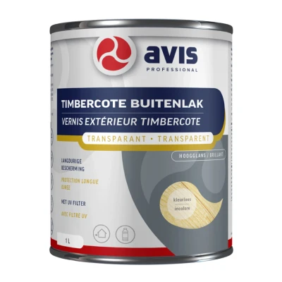 Afbeelding van Avis Timbercote Blank Hoogglans 1 liter Blanke lak &amp; Beits