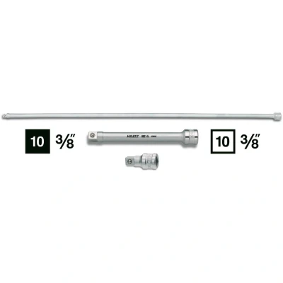 Afbeelding van HAZET 8821 8 Verlenging, steeksleutel 202 10 (3/8&quot;) Chroom vanadium staal