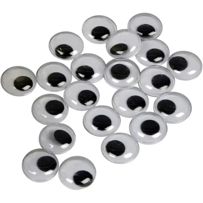 Afbeelding van Creativ company wiebelogen wit 14 mm 30st
