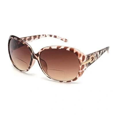 Afbeelding van JM Klassieke bifocale zonnebril voor dames Vintage leesbril UV bescherming, Schildpad