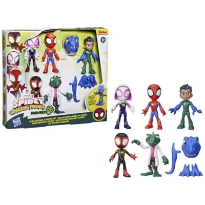 Afbeelding van Marvel Spidey and His Amazing Friends Dino Webs, Heroes Lizard speelset
