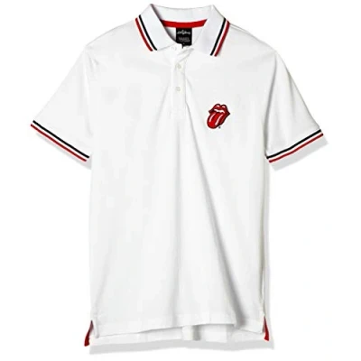 Afbeelding van The Rolling Stones Classic Tongue Polo shirt S Wit