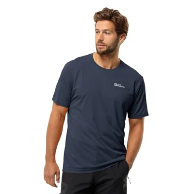 Afbeelding van Jack Wolfskin Delgami S/S Men Outdoorshirt Heren Night blue Maat XL